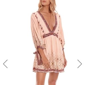AGUA BENDITA Alex Kezia Deep V Mini Dress